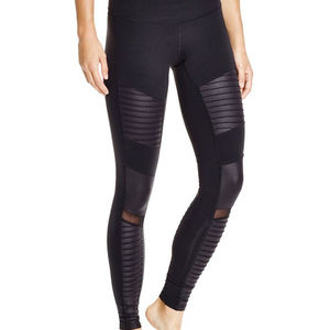 Alo black high waisted moto legging